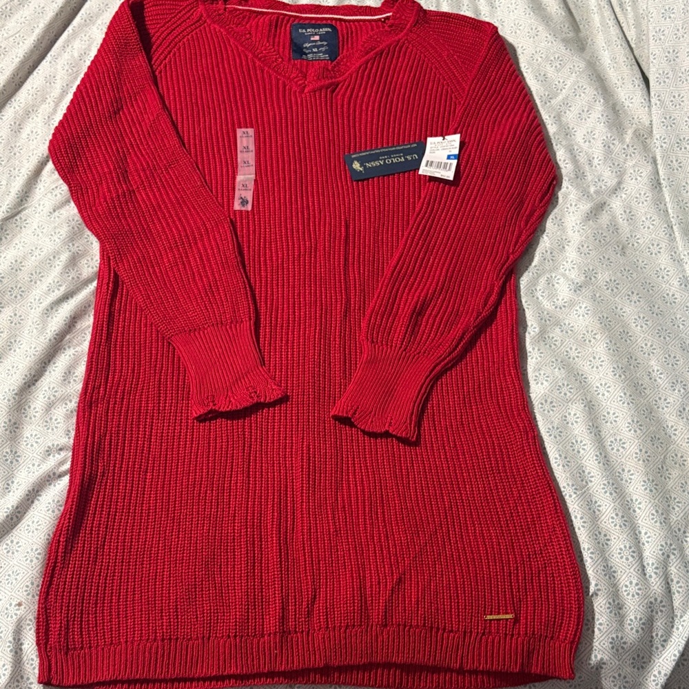 U.S. Polo Assn. Red Long Sleeve Dress